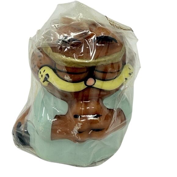 Vintage 80s Garfield Angel Candle Wax Figurine Jim Davis E-0251 Rare - Picture 1 of 4